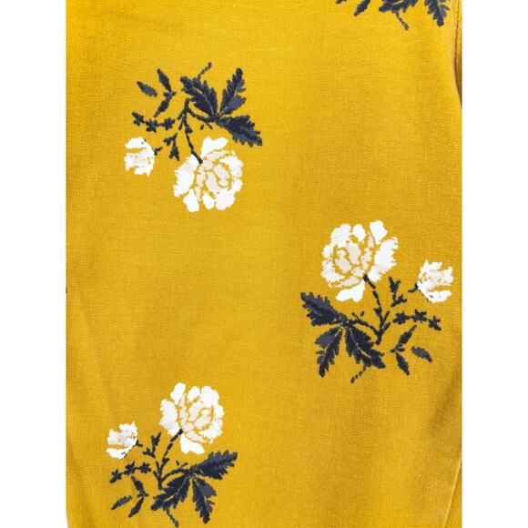 Old Navy Pixie Yellow Floral Ankle Pants Size 4 - Picture 4 of 8